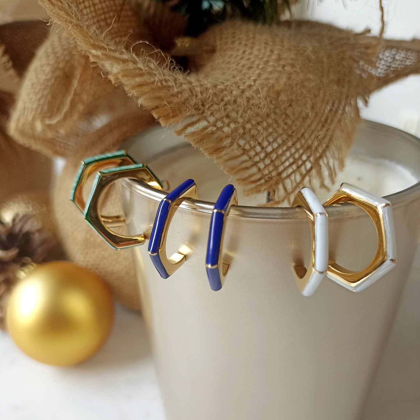 Boucles d'oreilles Blanche