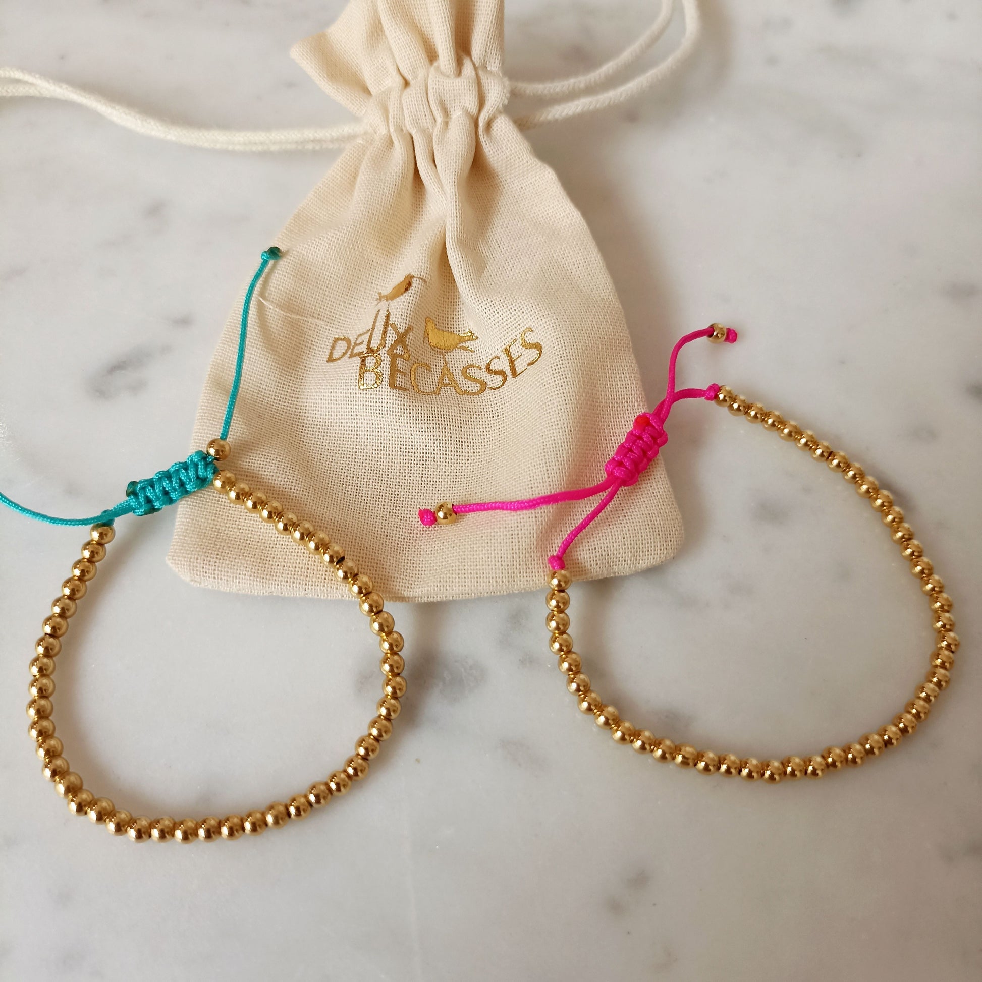 Bracelet Carolina argent 925 Plaqué or 3 microns