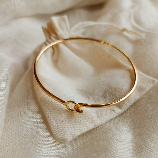 Bracelet jonc plaqué or 3 microns