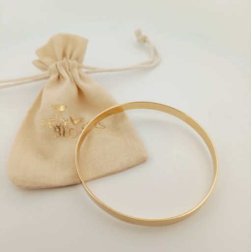 Bracelet jonc plaqué or 3 microns