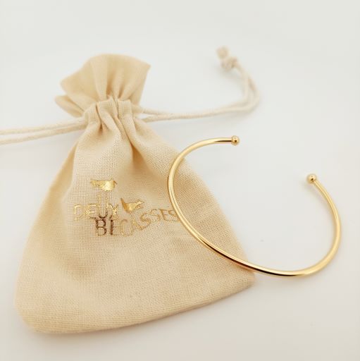 Bracelet Demi jonc plaqué or 3 microns