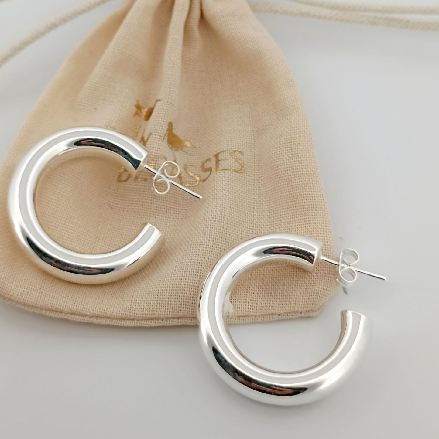 Boucles d'oreilles argent 925 créoles