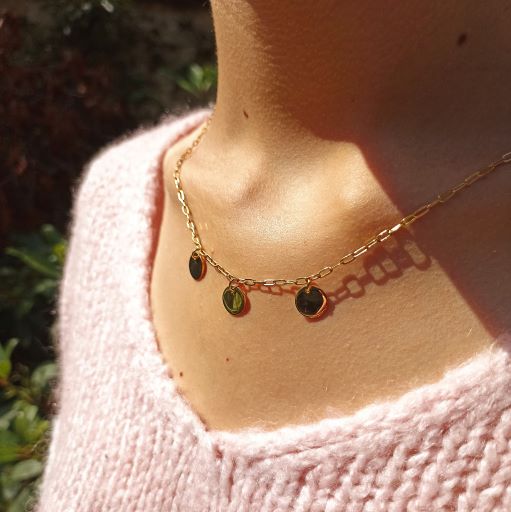 Collier plaqué or 3 microns avec médailles