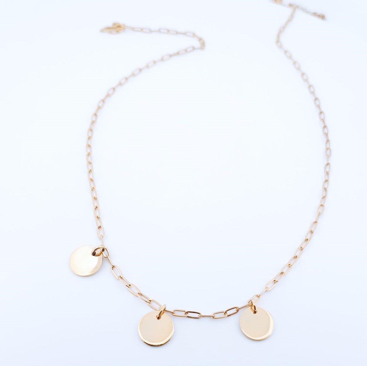 Collier plaqué or 3 microns avec médailles