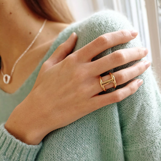 Bague plaqué or 3 microns