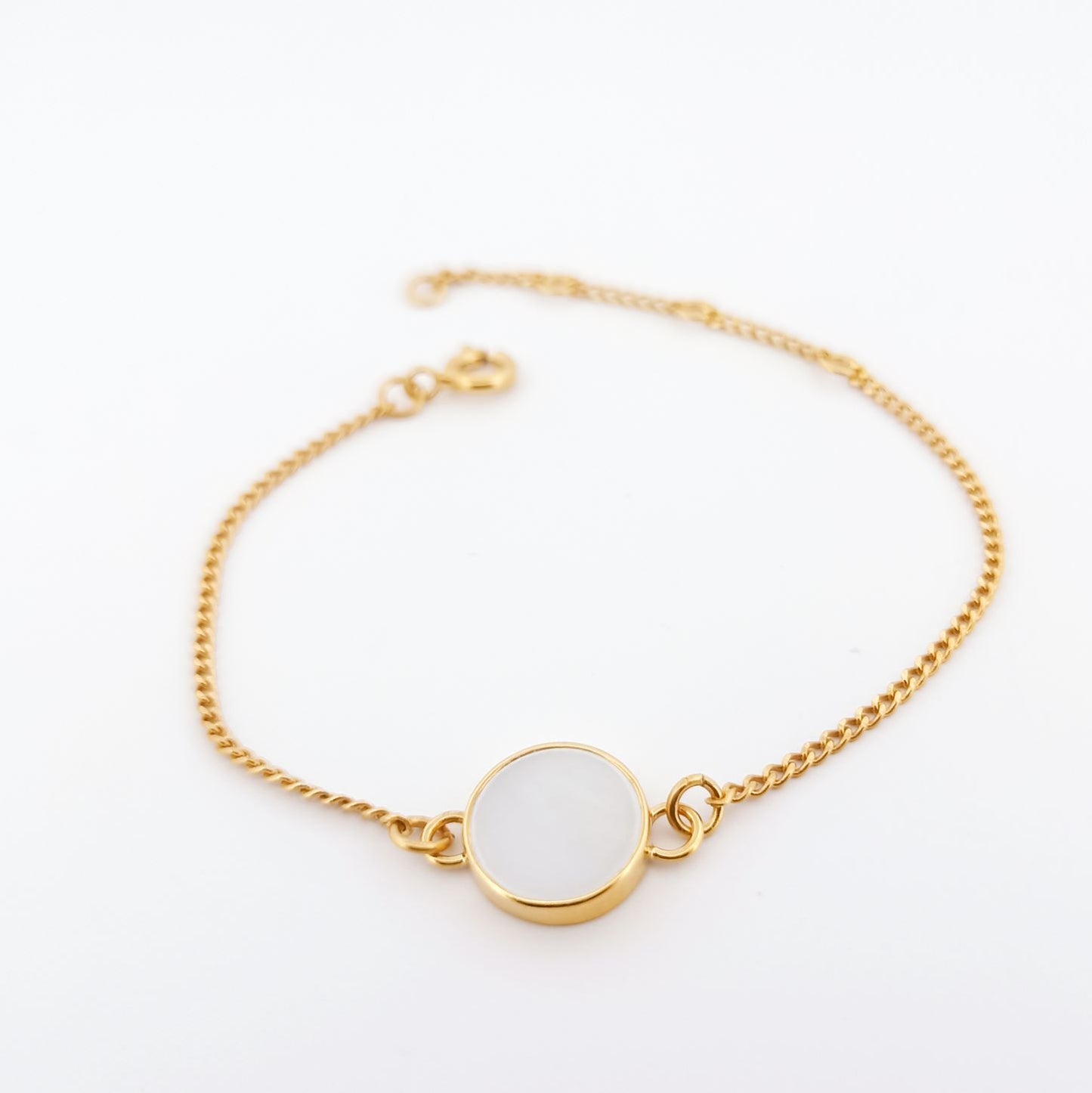 Bracelet plaqué or 3 microns nacre