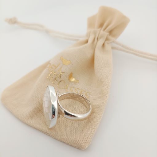 Bague argent 925 et nacre