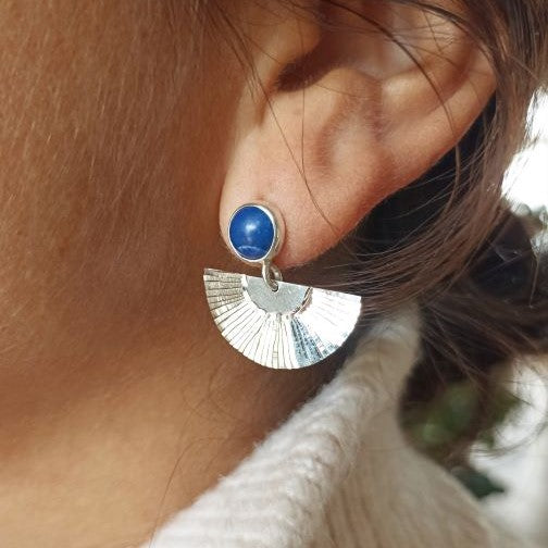 Boucles d'oreilles argent 925 et lapiz lazuli