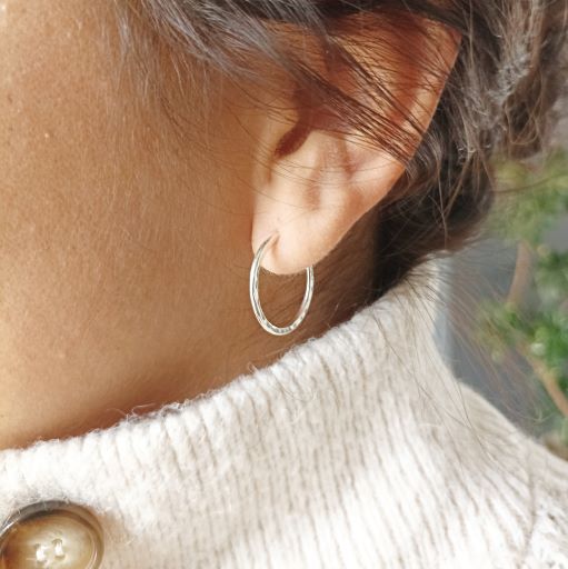 Boucles d'oreilles argent 925 créoles