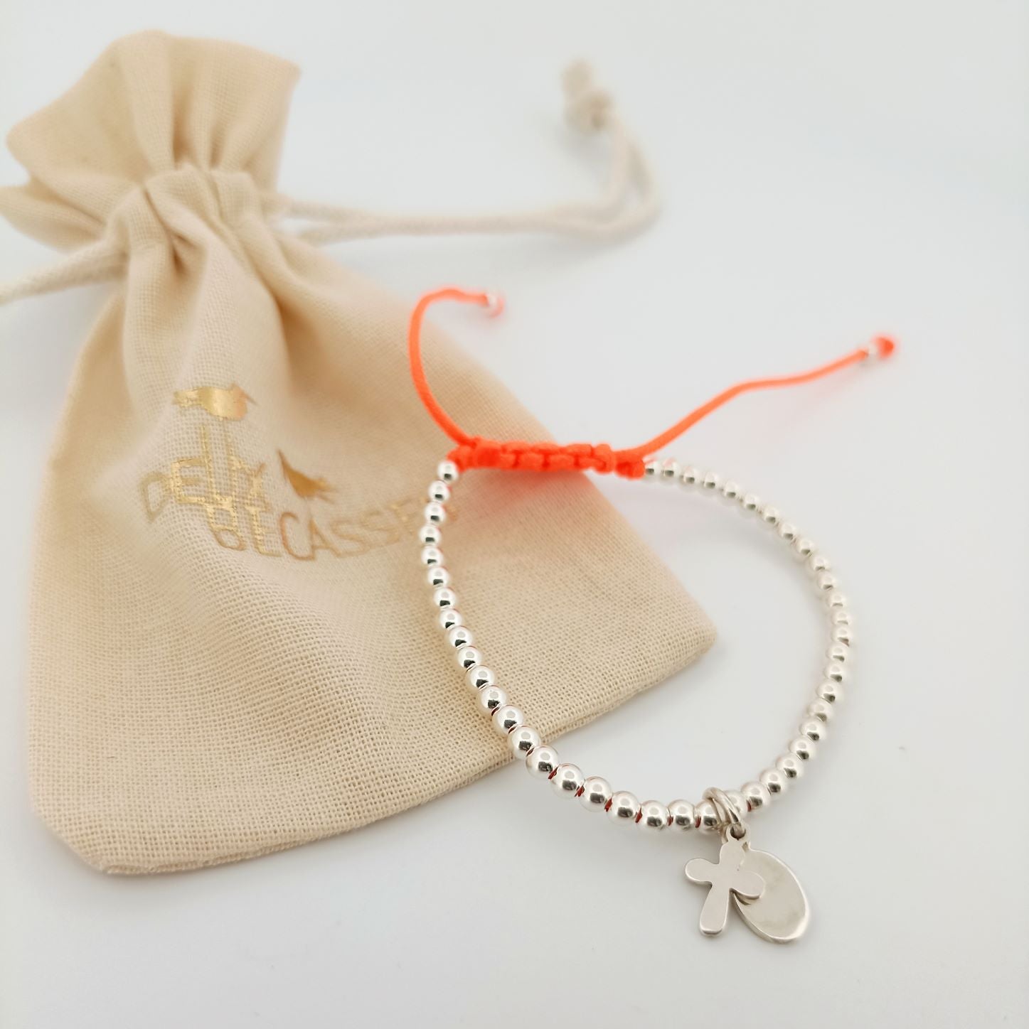 Bracelet argent 925 perle et croix