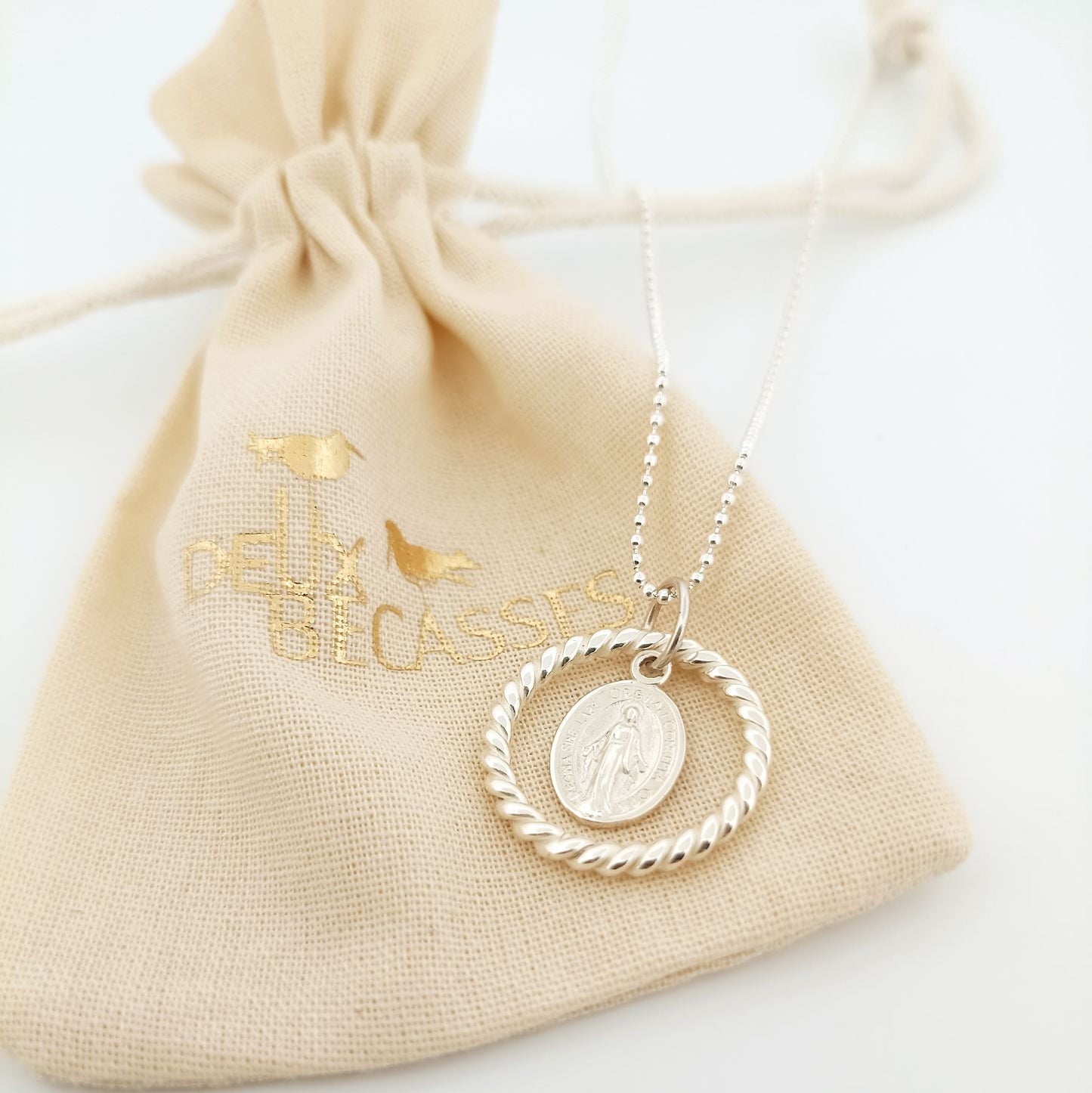 Collier argent 925 médaille miraculeuse