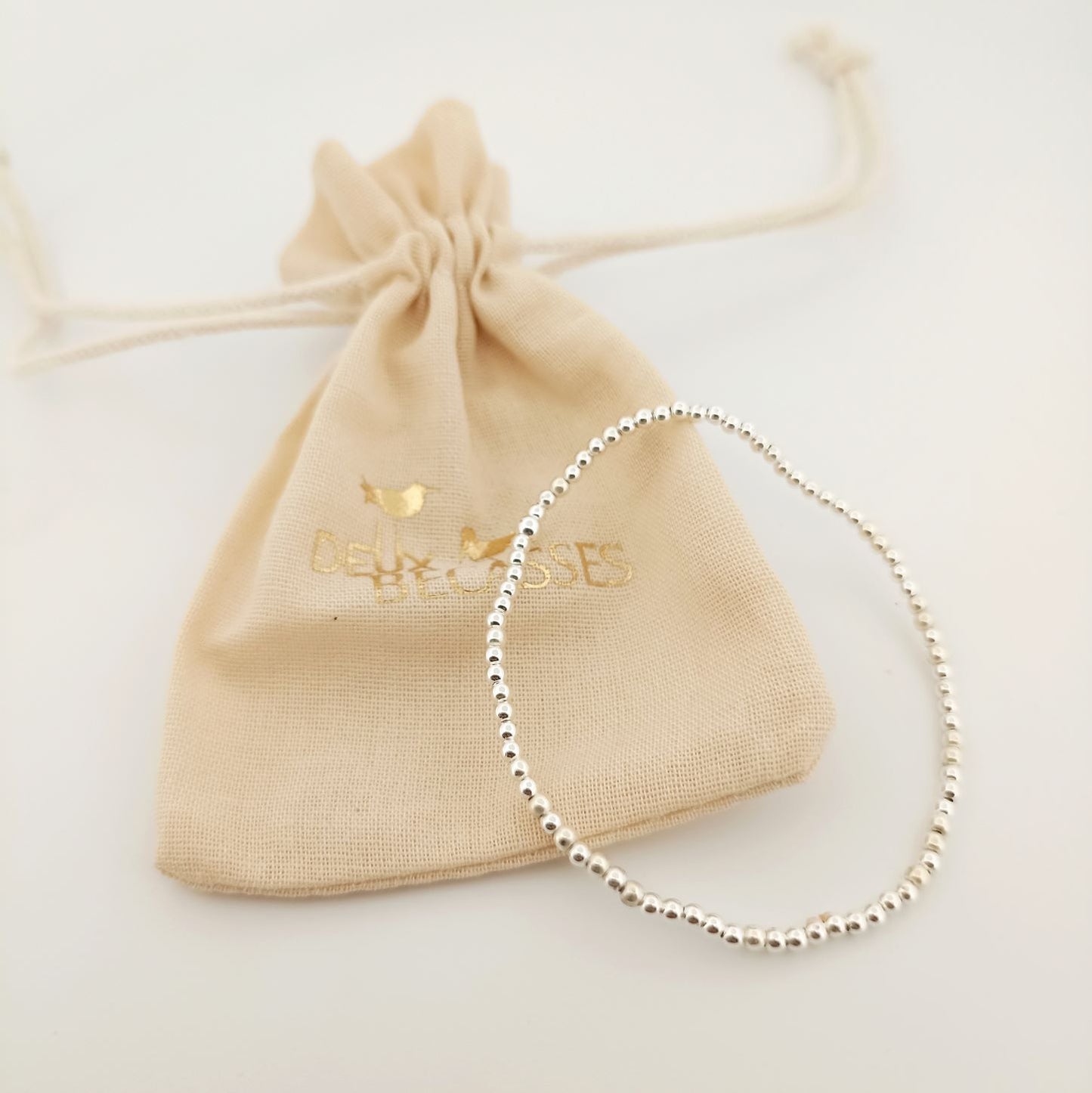 Bracelet perle et petites boules argent 925