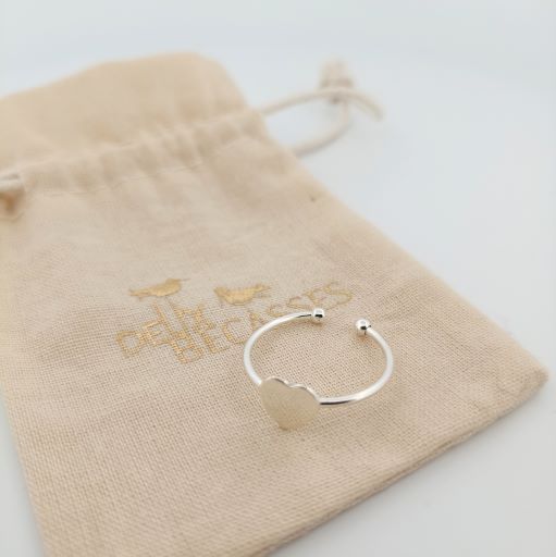 Bague argent 925 coeur