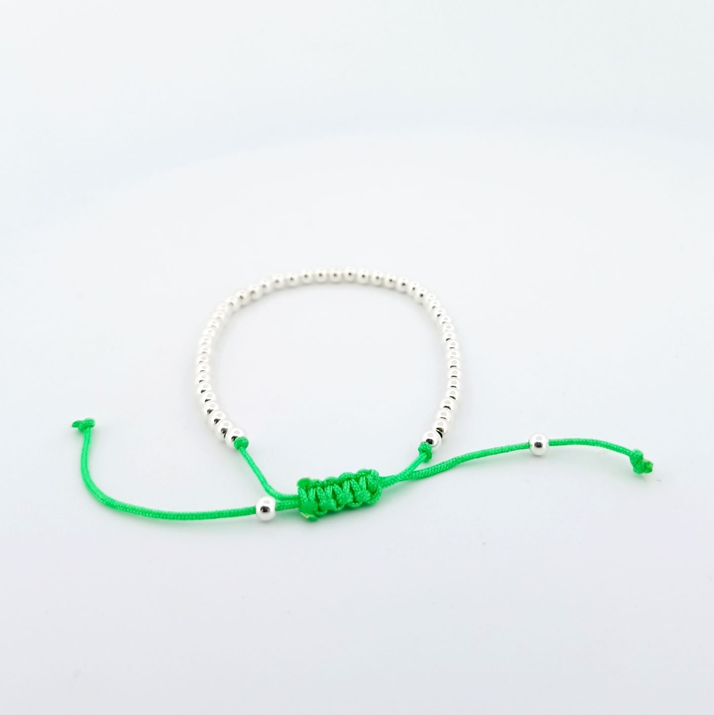 Bracelet perle argent 925 vert